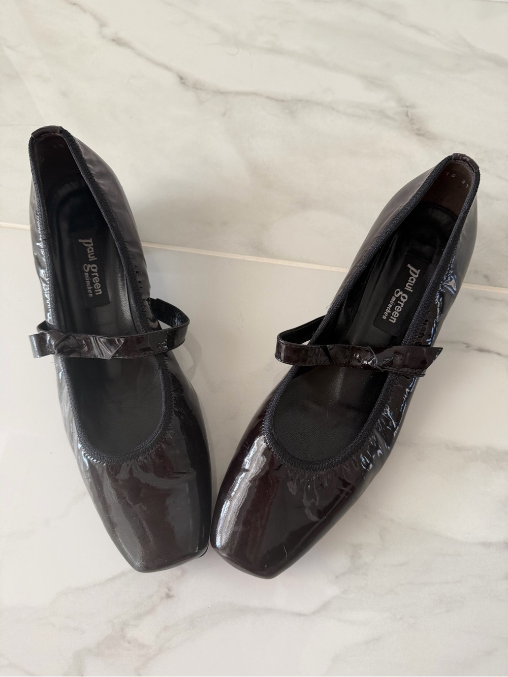 Paul Green Munchen Black Patent Mary Jane Pumps UK 6.5